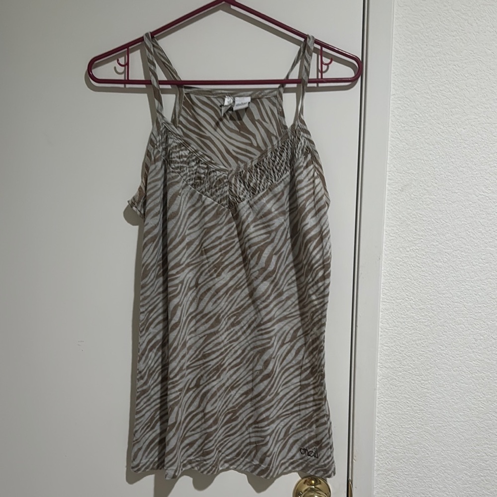 O Neill Zebra Print Strappy Top Large